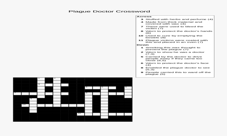 Transparent Plague Doctor Mask Png - Plague Doctor Crossword Answers, Transparent Clipart