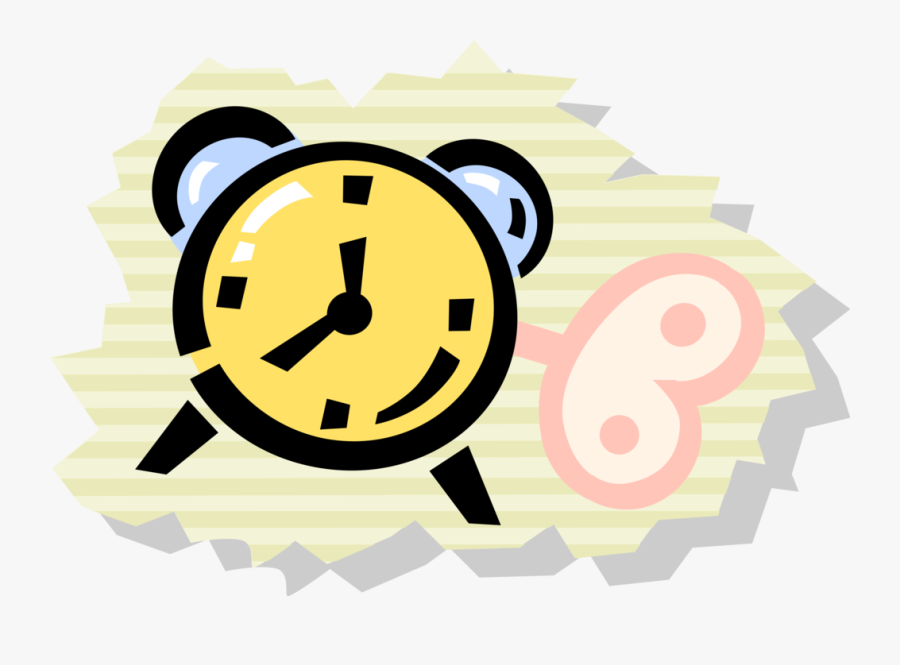 Vector Illustration Of Alarm Clock Ringing Its Morning, Transparent Clipart