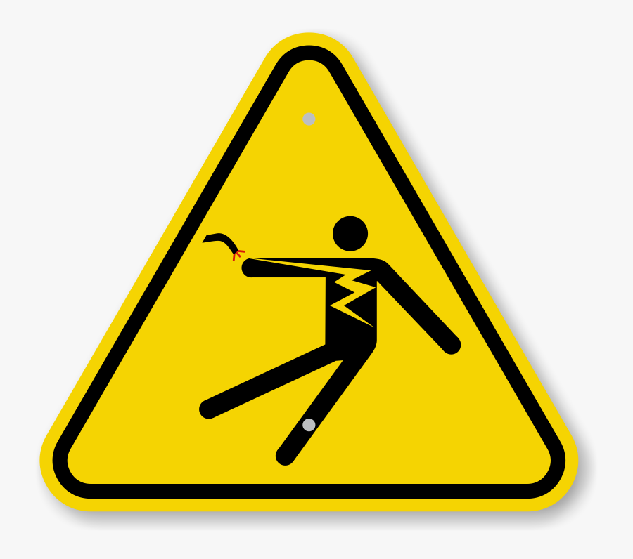 Electricity Clipart Electricity Danger - Warning Automatic Start Up Sign, Transparent Clipart