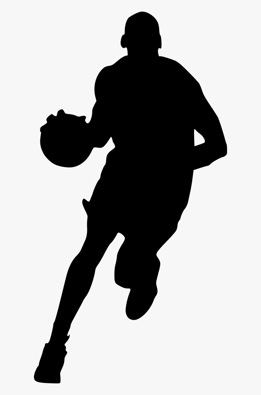 Silhouette Basketball Dunking Free Picture - Dunking Basketball Player Silhouette, Transparent Clipart
