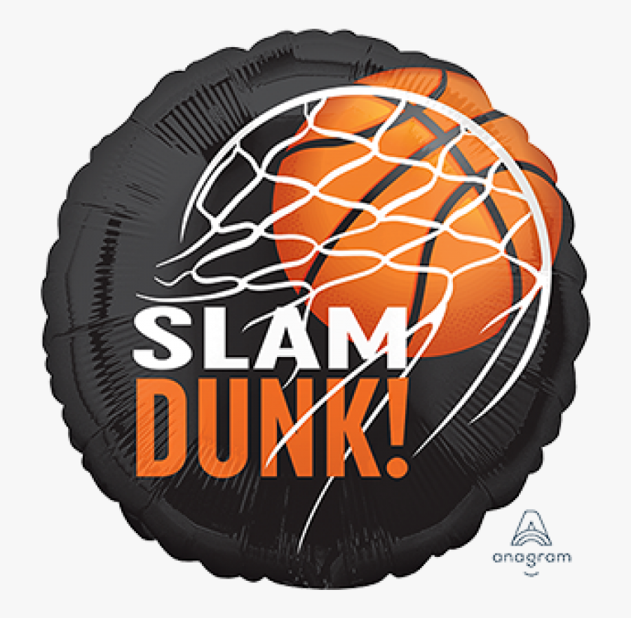 Round Basketball Fan Standard Hx Slam Dunk Foil Balloon - St Patrick's Pot Of Gold, Transparent Clipart