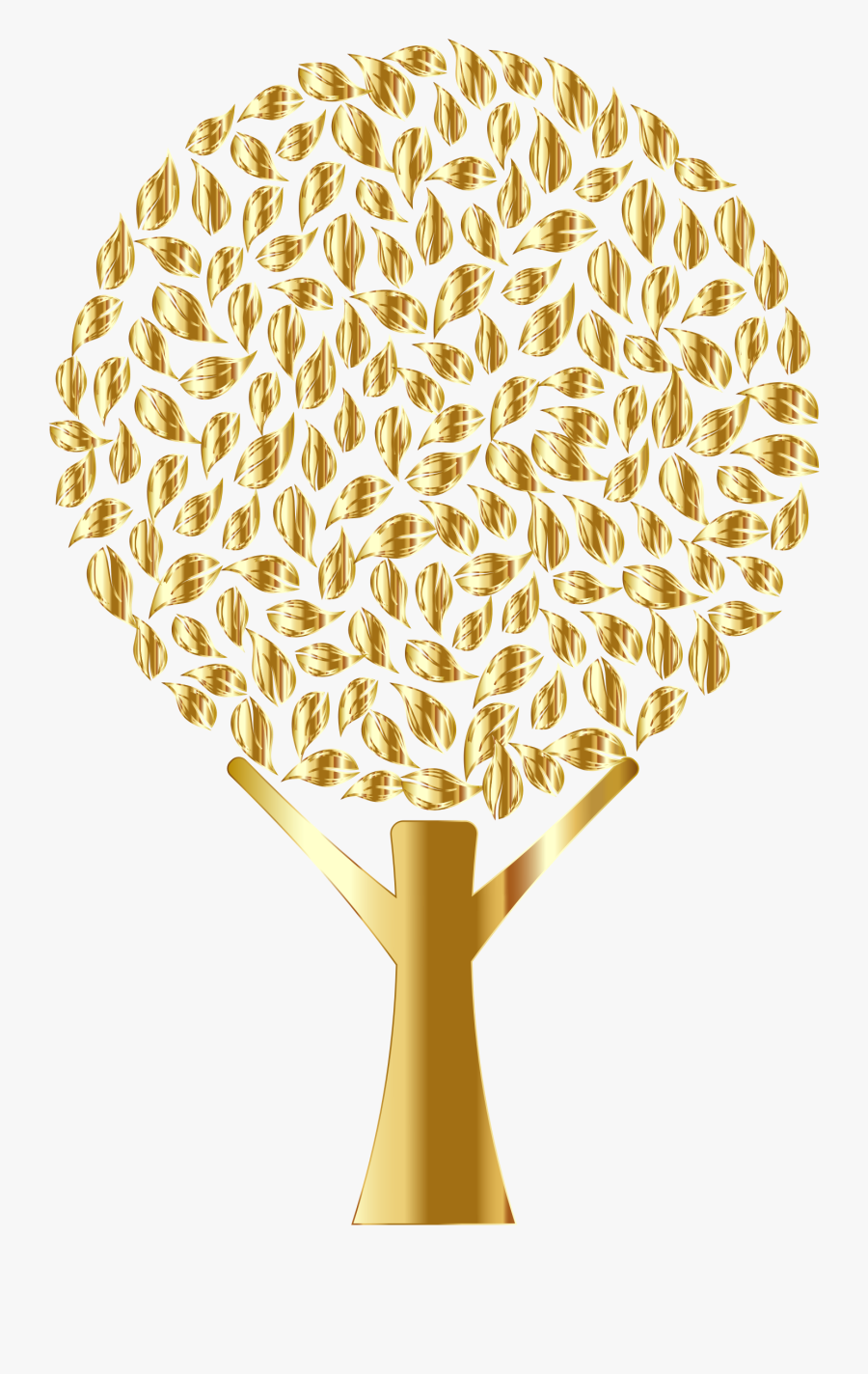 Golden Abstract Tree No Background Clip Arts - Transparent Background Clip Art Of Trees, Transparent Clipart