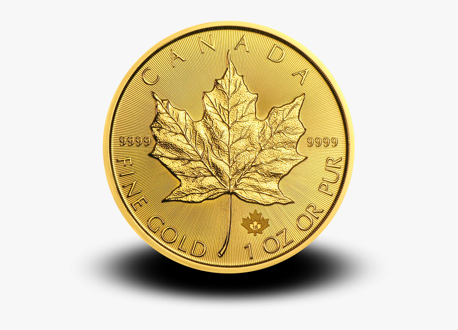 31,15 G, Canadian Maple Leaf Gold Coin - 2019 Canada 1 Oz Gold Maple Leaf Bu, Transparent Clipart