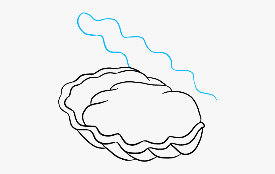 How To Draw Oyster With A Pearl - Pearl In Oyster Drawing, Transparent Clipart