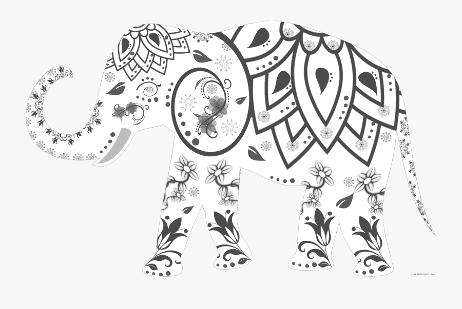 Pattern Clipartblack Com Animal - Gambar Gajah Thailand Animasi, Transparent Clipart