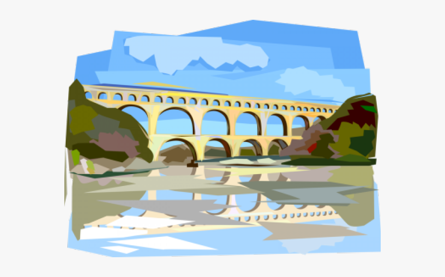Aqueduct Clipart Transparent - Aqueduct Ancient Rome Cartoon, Transparent Clipart
