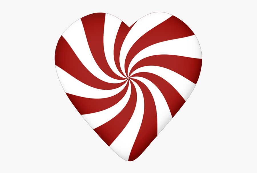 Candy Cane Heart With Clear Background, Transparent Clipart
