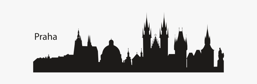 Prague Silhouette Vector Graphics Skyline Clip Art - Prague Silhouette Free Vector, Transparent Clipart