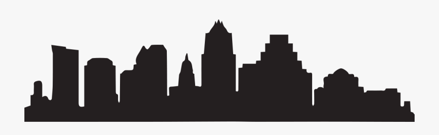 Austin Tx Skyline Outline Png Download - Austin City Silhouette, Transparent Clipart