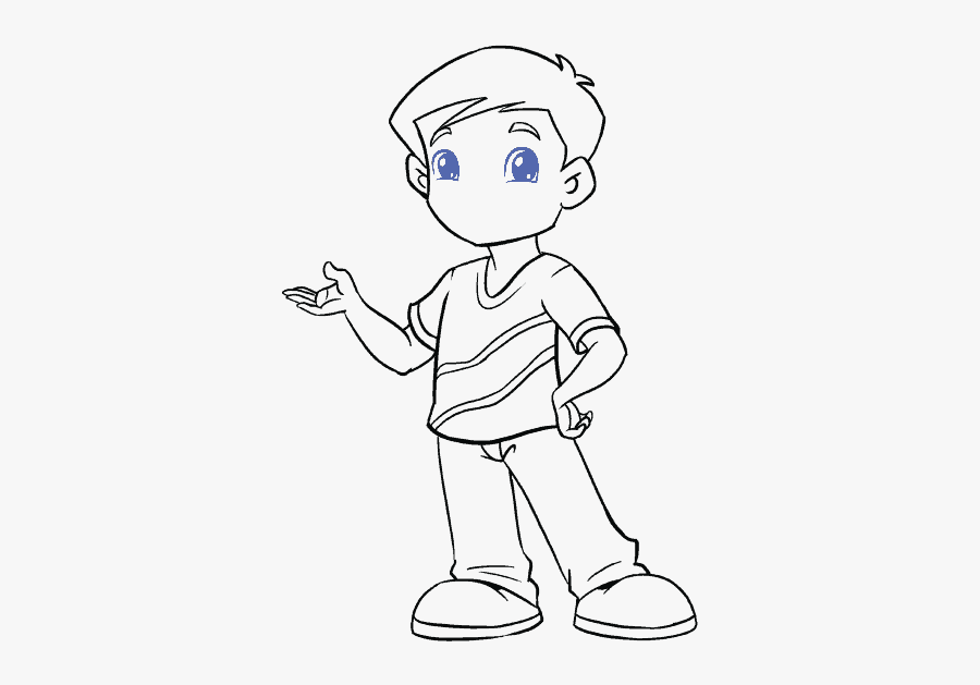 Simple Boy Drawing Easy, Transparent Clipart