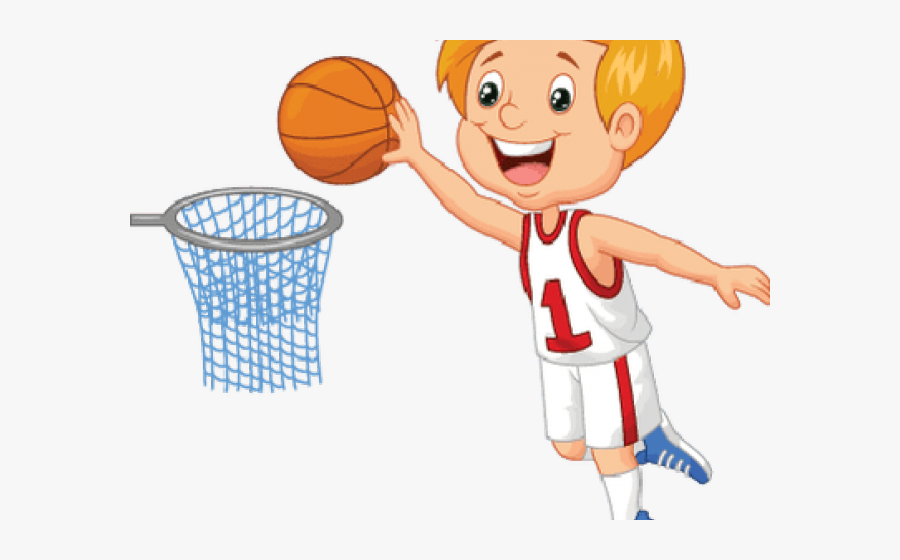 Kids Playing Basketball Clipart - Boy Play Basketball Clipart, Transparent Clipart