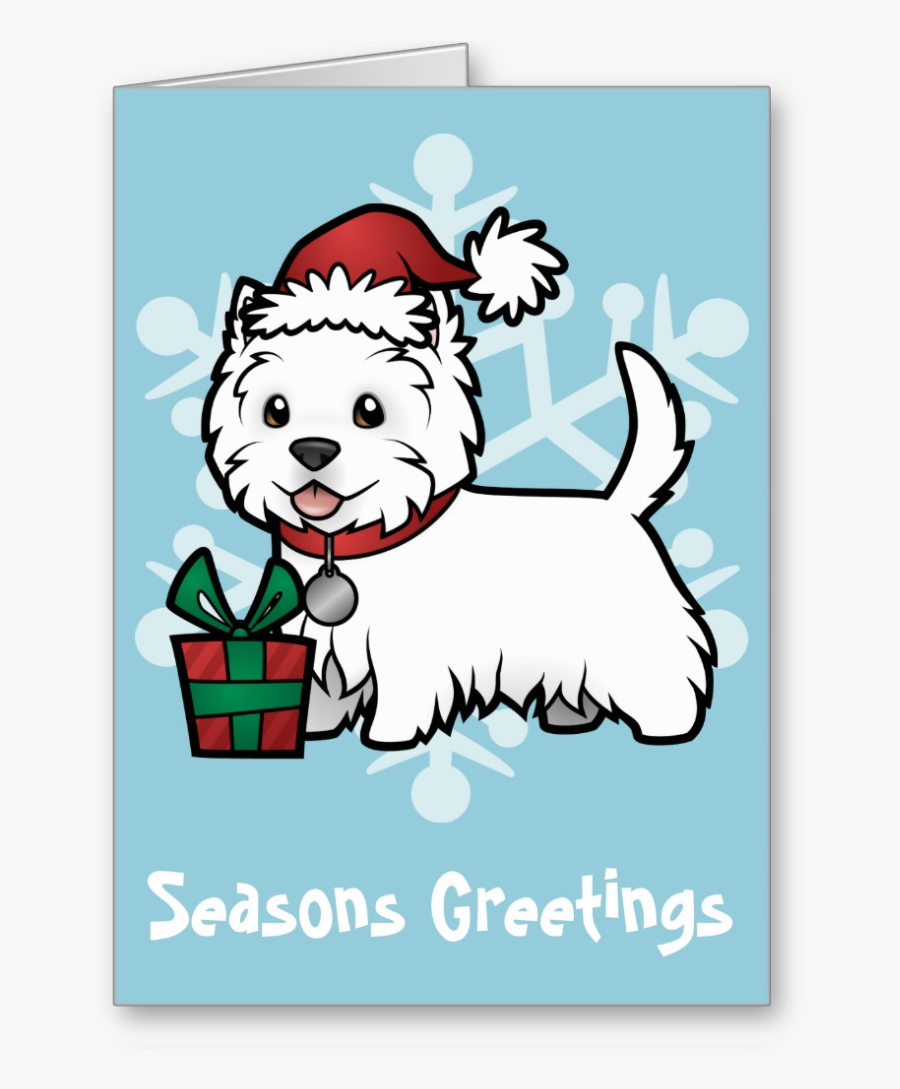 Westie Drawing Cute Dog Transparent Png Clipart Free - Christmas Westie Cartoon, Transparent Clipart