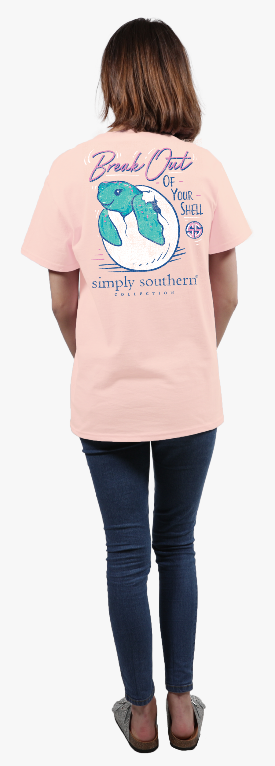 Simply Southern Youth Short Sleeve Preppy Break Rose, Transparent Clipart