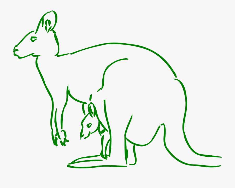 Drawing Kangaroos Kangaroo Australia - Kangaroo Black And White Clipart, Transparent Clipart