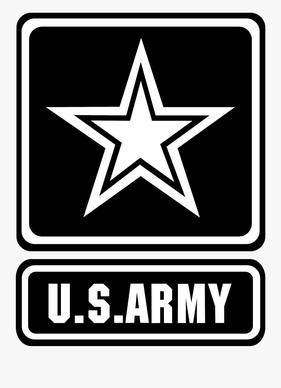 Army Logo Black And White - Us Army Logo White, Transparent Clipart