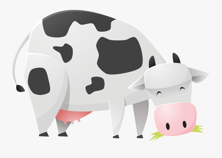 Dairy Cattle Euclidean Vector - Cartoon Cow Png Vector, Transparent Clipart