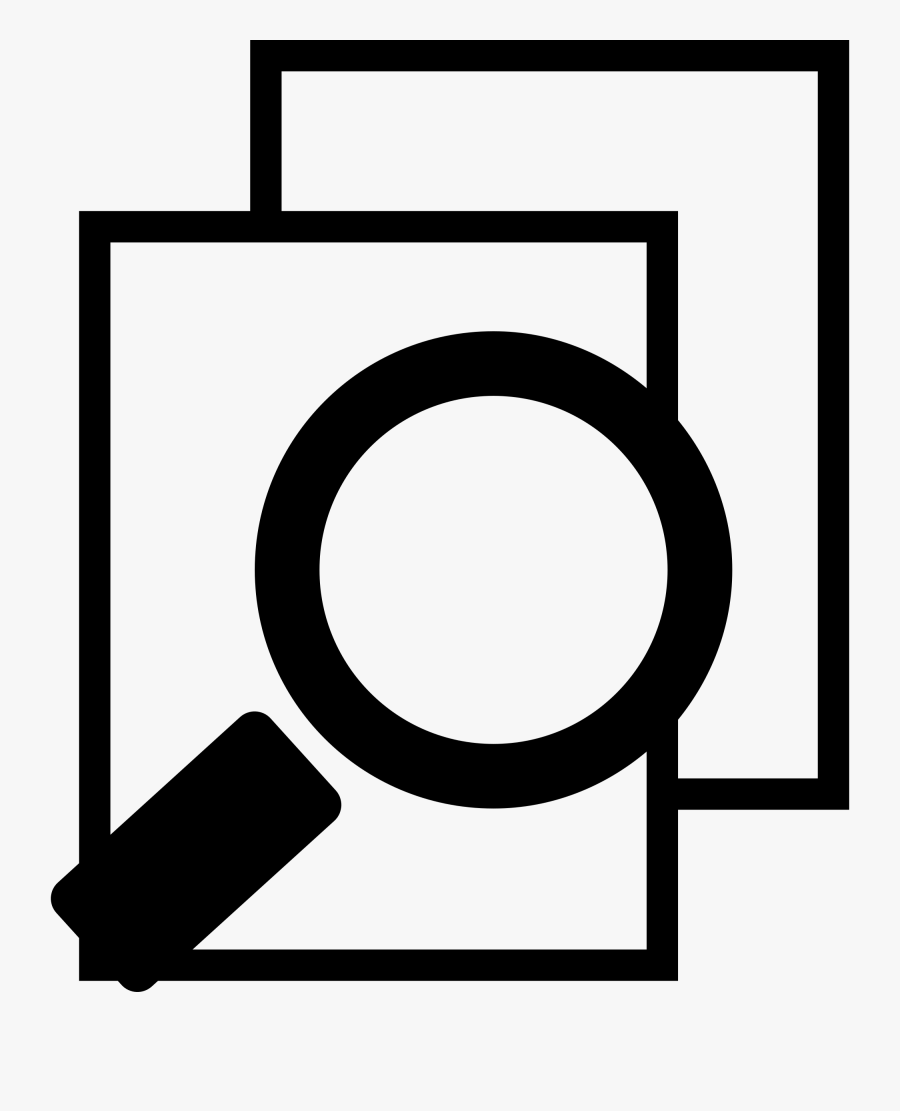 Vector Project Assessment - Searching Files Icon, Transparent Clipart