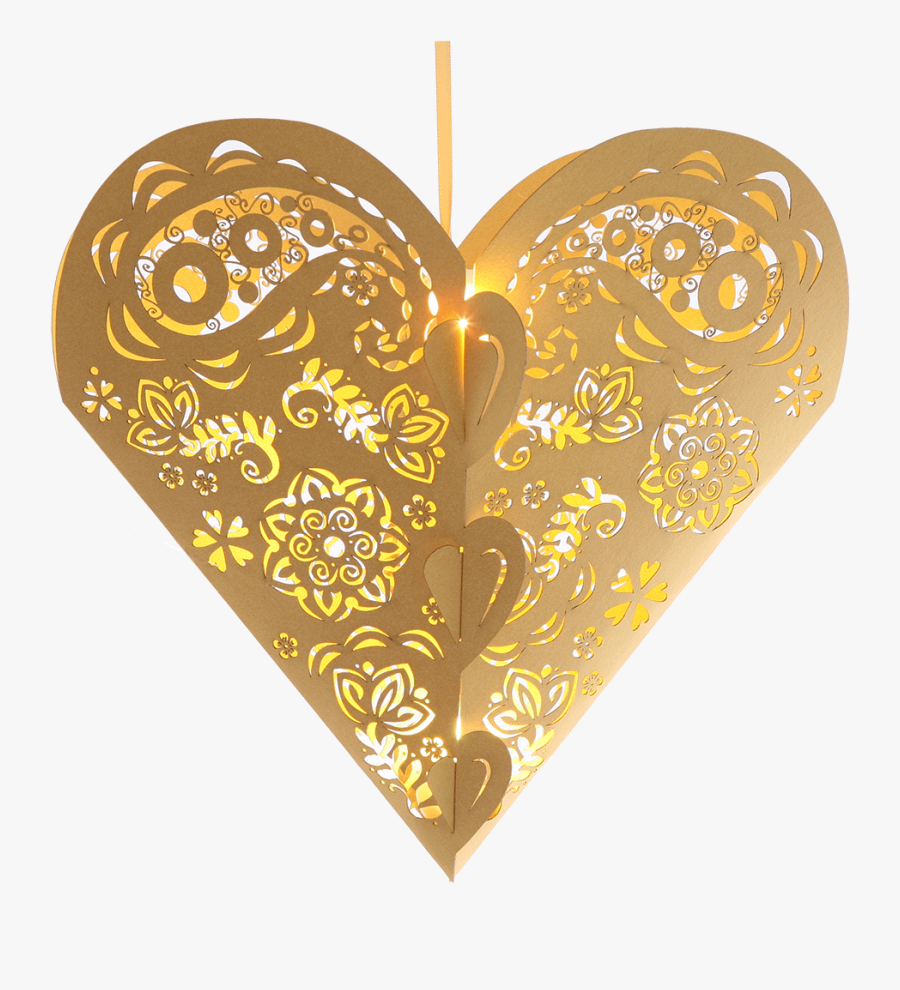 Laser Cut Henna Wedding Heart Pendants And Henna Lanterns - Heart, Transparent Clipart
