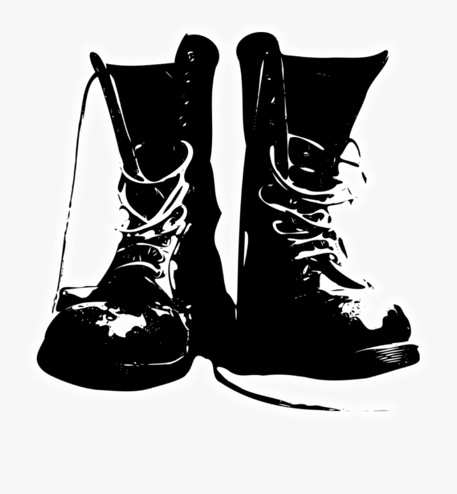 Army Boots Vector, Transparent Clipart