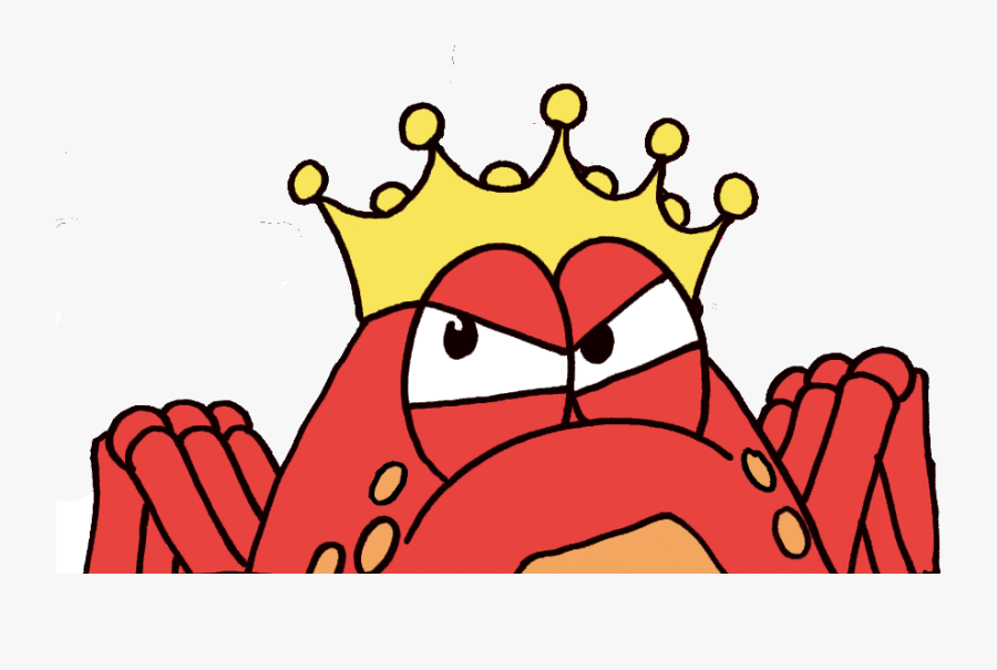 King Crabbie Looking Up To Left - Cartoon, Transparent Clipart