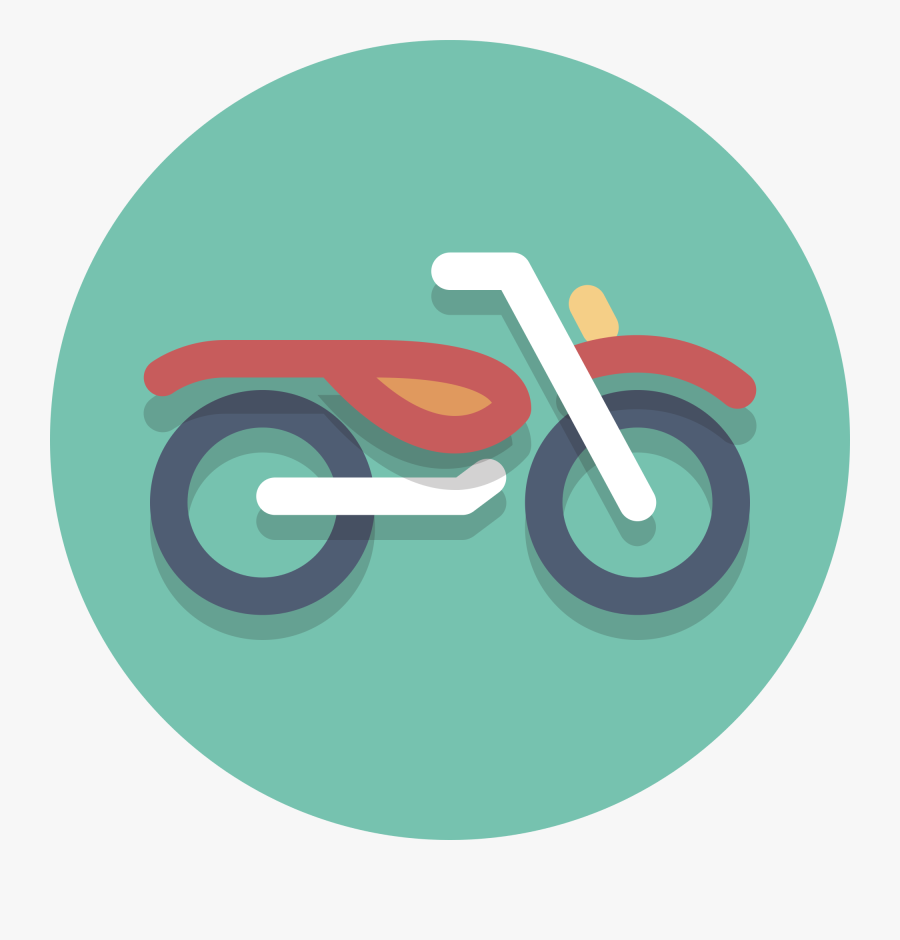 Motorcycle Icon Circle, Transparent Clipart