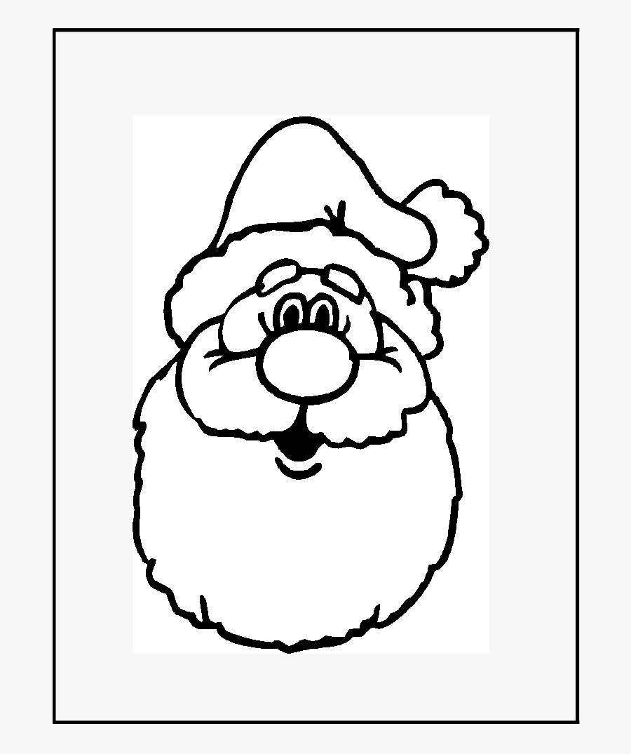 Imagen De Santa - Christmas Door Hanger Printable, Transparent Clipart