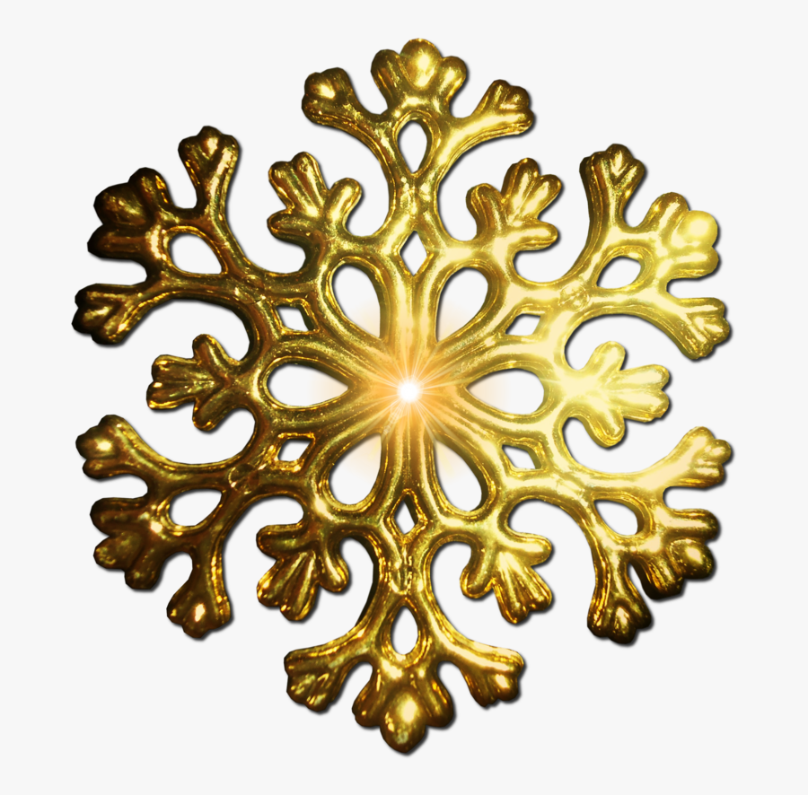 Gold Snowflake Png Clip Art Freeuse Download - Gold Snowflakes Png Transparent, Transparent Clipart