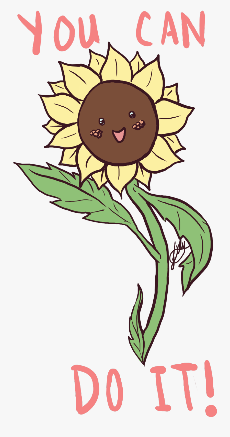 Final From The Stream - Sunflower Tumblr Draw, Transparent Clipart