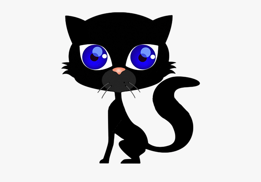 Crazy Cat Lady Clipart - Black Cat Sat On A Mat, Transparent Clipart