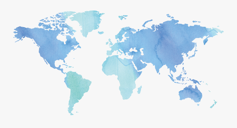 World Globe Ink Map Free Download Png Hd Clipart - World Map Watercolor Png, Transparent Clipart