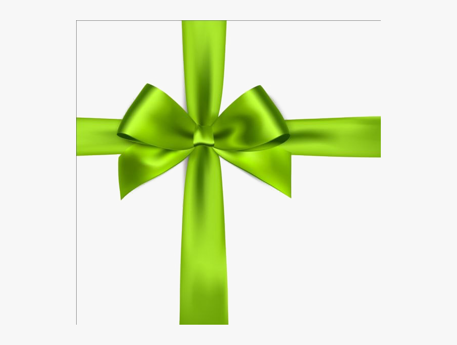 Green Ribbon Png Picture - Green Ribbon Bow Vector Png, Transparent Clipart