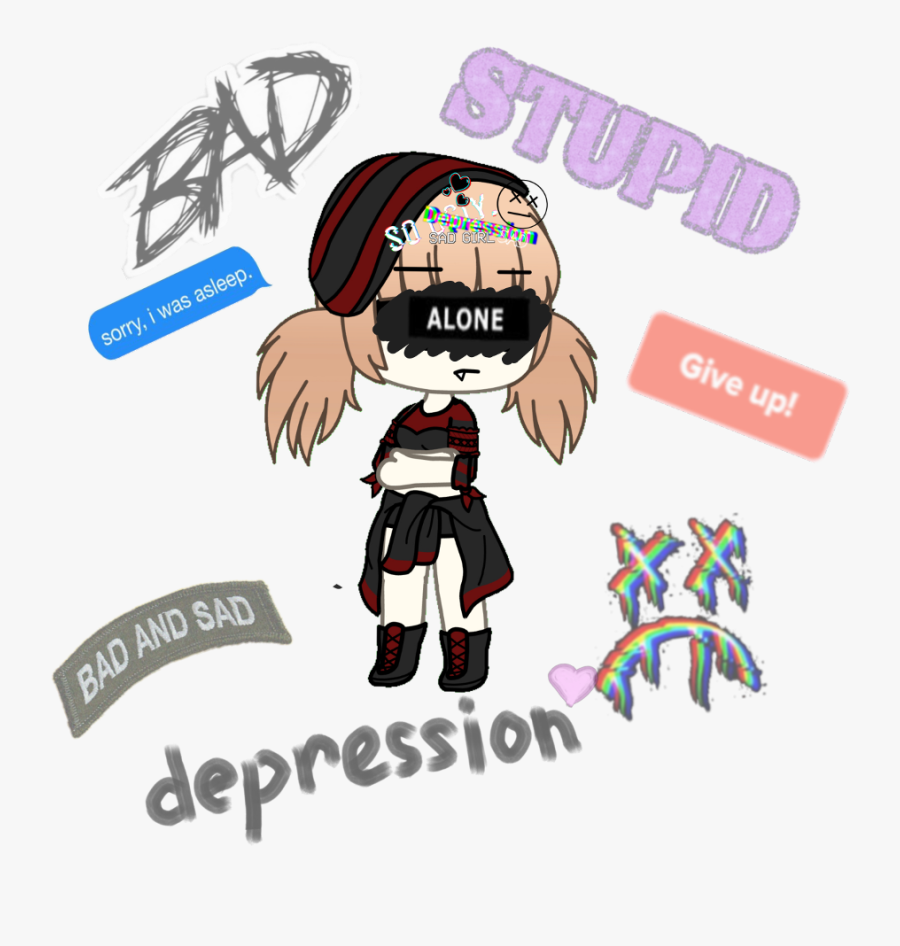 Gacha Depression Died Saddacdicct Cartoon Free Transparent Clipart Clipartkey