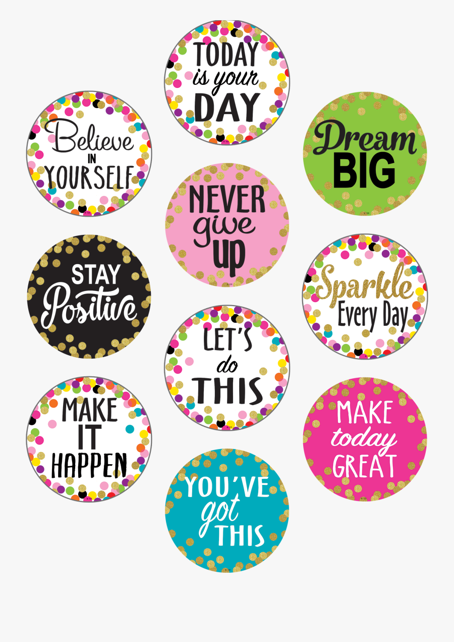 Tuesday Clipart Positive Teacher - Confetti Positive Sayings, Transparent Clipart