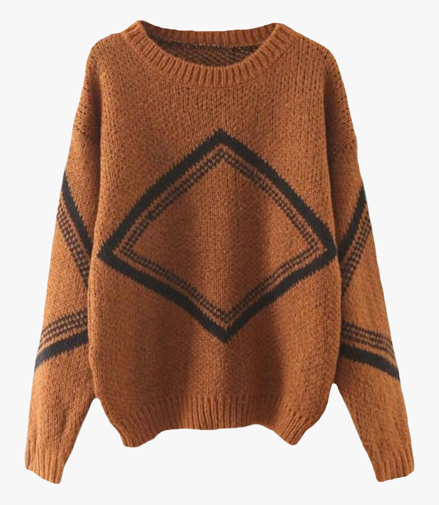 #sweater #brown #diamond #warm #cozy #cosy #aesthetic - Soft Brown Aesthetic Png, Transparent Clipart