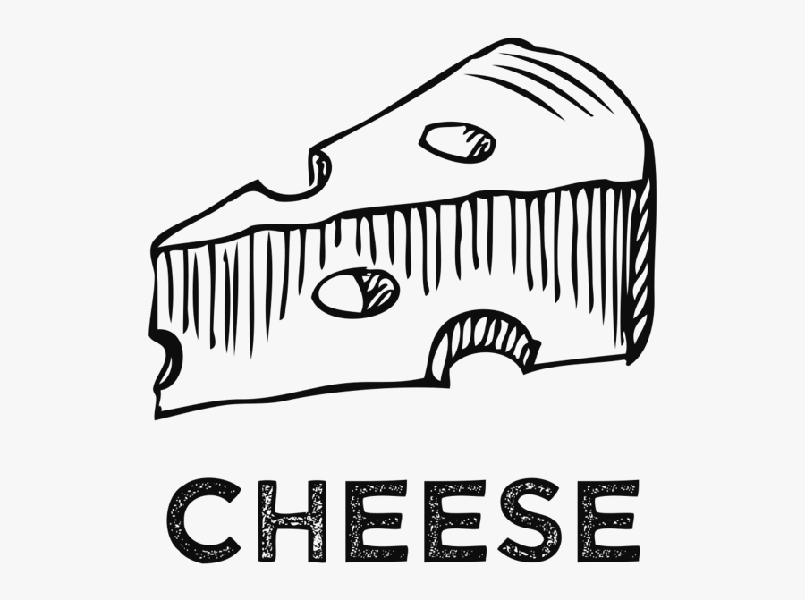 Clip Art Cheese Sketch - Cartoon, Transparent Clipart
