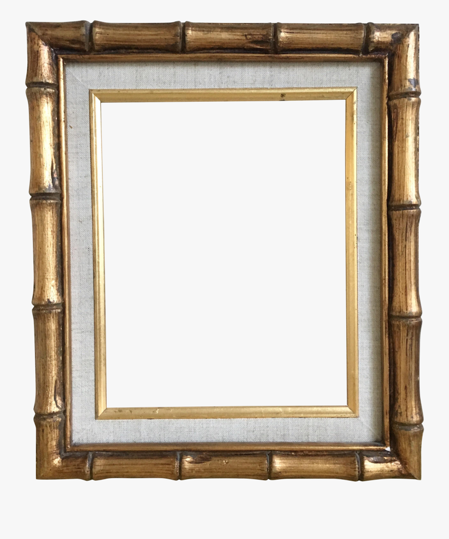 Clip Art Gold Bamboo Linen Matted - Wall Picture Frame Png, Transparent Clipart