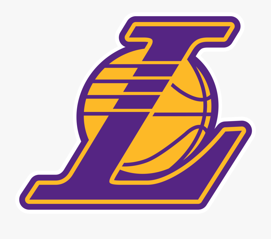 Lakers Drawing Outline - Los Angeles Lakers L, Transparent Clipart