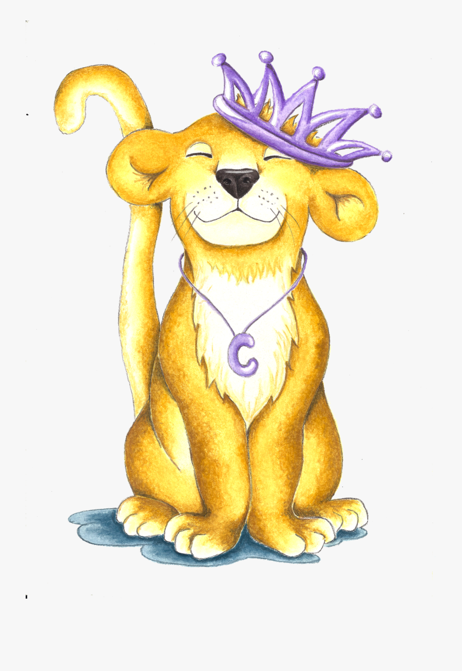 Charlotte The Brave Lion Cub - Cartoon, Transparent Clipart