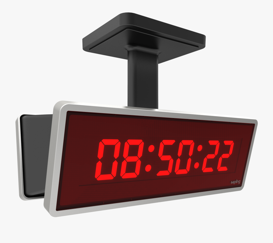 Transparent Digital Alarm Clock Png - Ceiling Mounted Digital Clock, Transparent Clipart