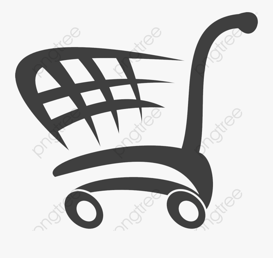 Shopping Cart Clipart Cartoon - Blue Shopping Cart Logo, Transparent Clipart
