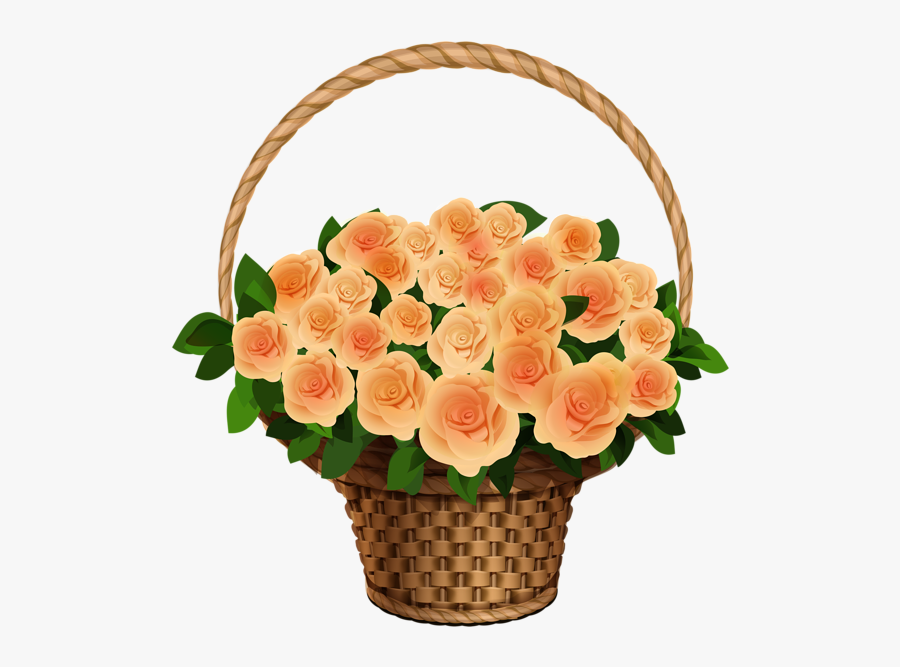 Basket Of Flowers Clipart, Transparent Clipart
