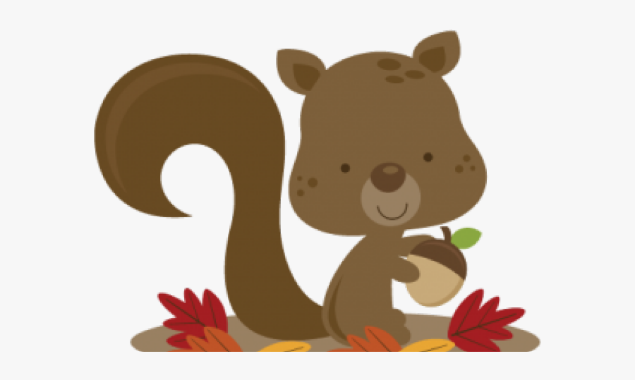 Fall Leaves Squirrel Clipart, Transparent Clipart