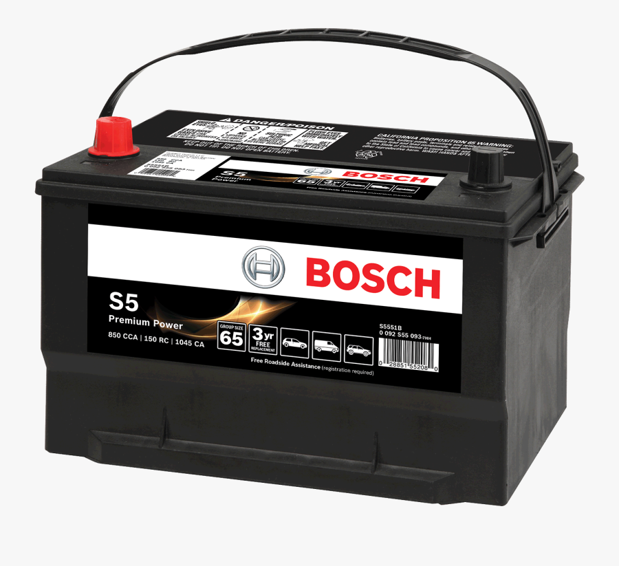 Car Battery Pictures - Bosch Battery, Transparent Clipart