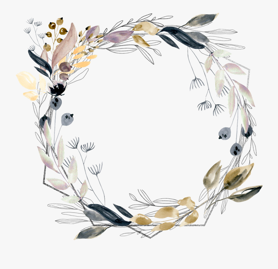 #flower #floral #square #frame #wreath #silver #glitter - Kosong Kad