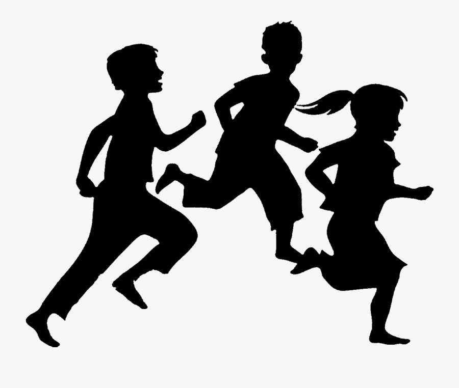 Child Silhouette Play Clip Art - Running Youth, Transparent Clipart