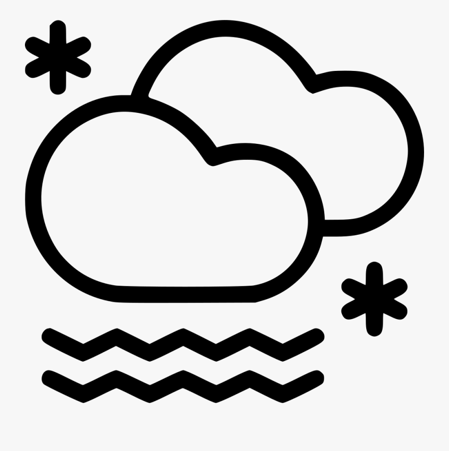 Cloud Mist Snow Snowfall Fog Foggy - Freezing Fog Weather Icon, Transparent Clipart