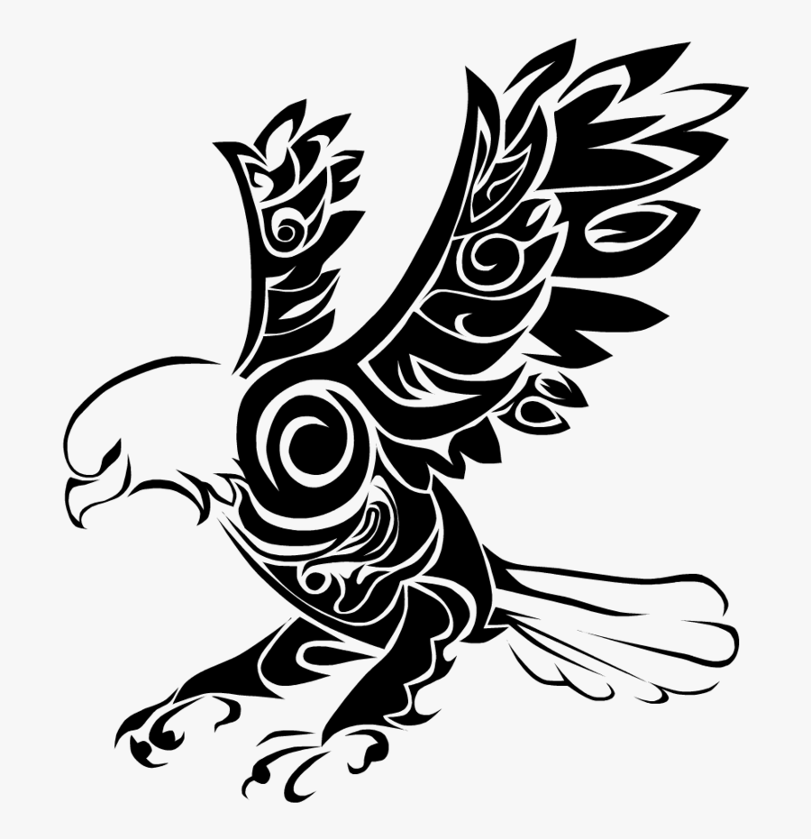 Clip Art Black Eagle Tattoo - Native American Eagle Logo, Transparent Clipart
