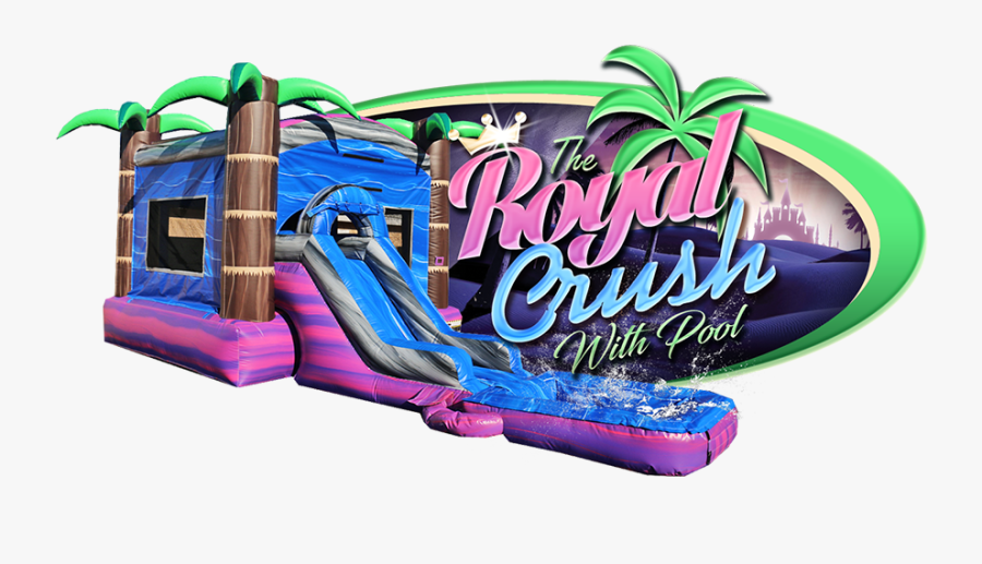 Royal Crush Water Slide With Pool - Inflatable, Transparent Clipart