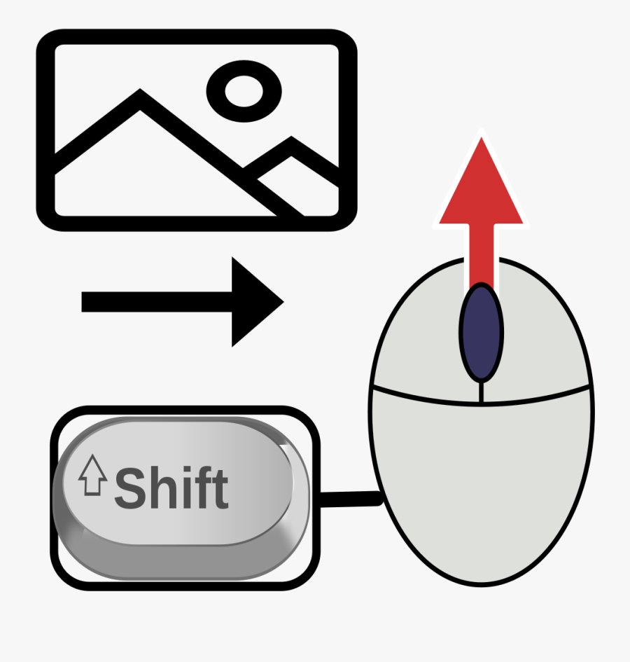 Computer Keyboard Mouse Shortcut To Shift Right - Circle, Transparent Clipart