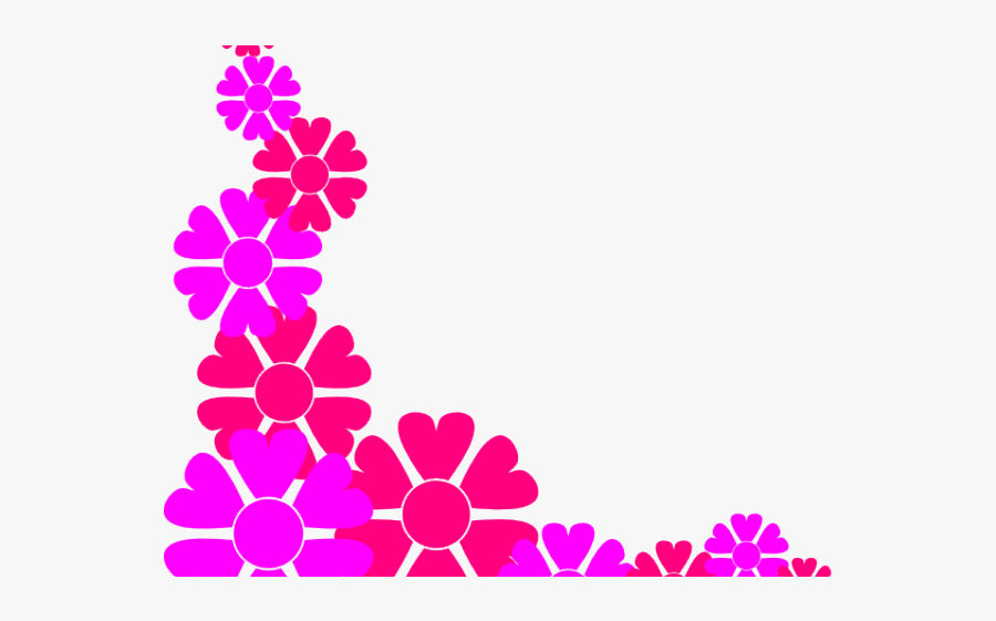 Purple Flower Clipart Border - Border Designs For Project, Transparent Clipart